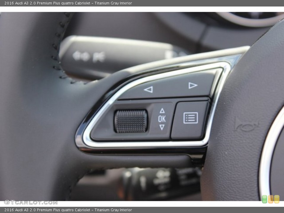 Titanium Gray Interior Controls for the 2016 Audi A3 2.0 Premium Plus quattro Cabriolet #105777803