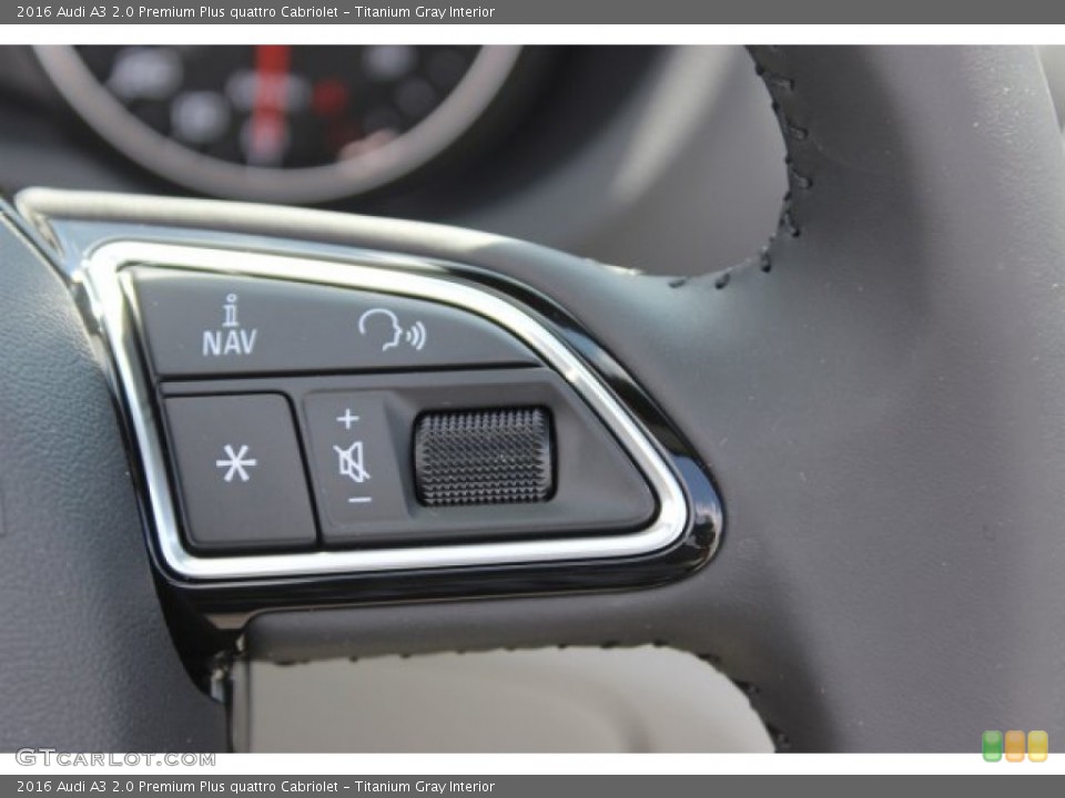 Titanium Gray Interior Controls for the 2016 Audi A3 2.0 Premium Plus quattro Cabriolet #105777815
