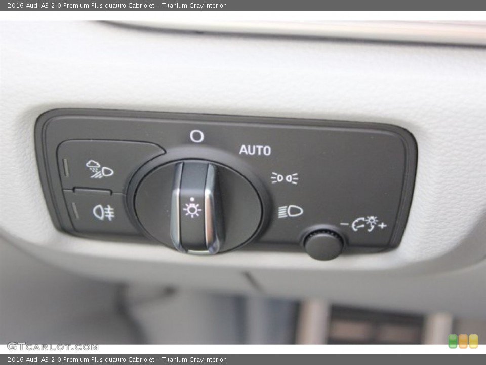 Titanium Gray Interior Controls for the 2016 Audi A3 2.0 Premium Plus quattro Cabriolet #105777824