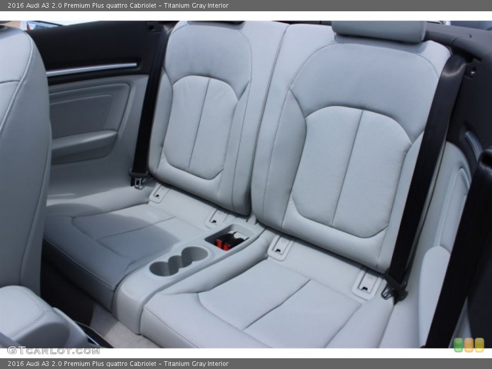 Titanium Gray Interior Rear Seat for the 2016 Audi A3 2.0 Premium Plus quattro Cabriolet #105777830