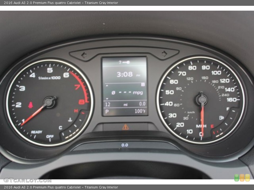 Titanium Gray Interior Gauges for the 2016 Audi A3 2.0 Premium Plus quattro Cabriolet #105777866