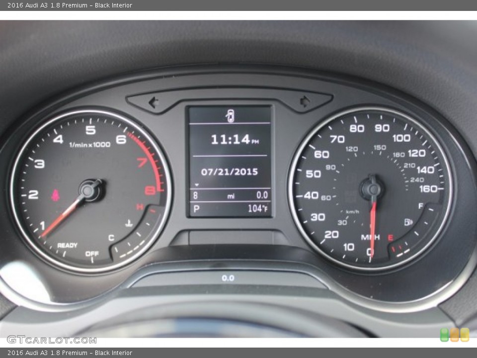 Black Interior Gauges for the 2016 Audi A3 1.8 Premium #105778292