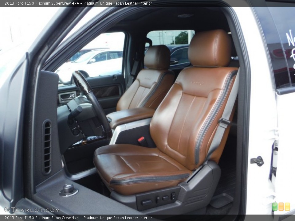 Platinum Unique Pecan Leather Interior Front Seat for the 2013 Ford F150 Platinum SuperCrew 4x4 #105797718
