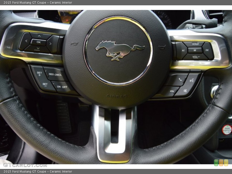 Ceramic Interior Steering Wheel for the 2015 Ford Mustang GT Coupe #105799428