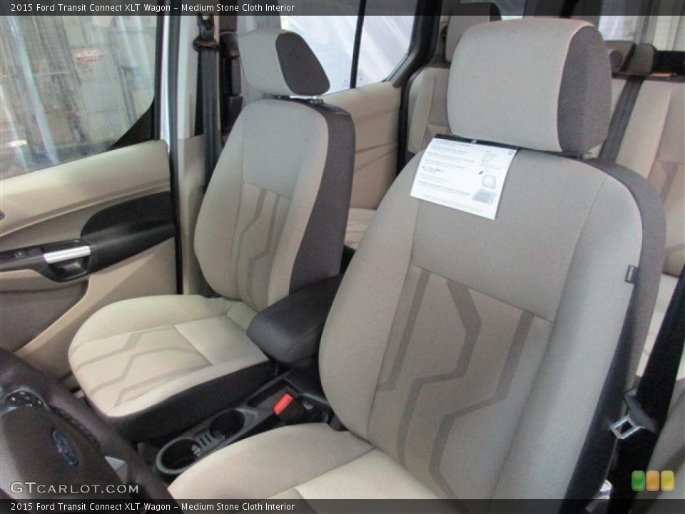 Medium Stone Cloth Interior Rear Seat for the 2015 Ford Transit Connect XLT Wagon #105807222