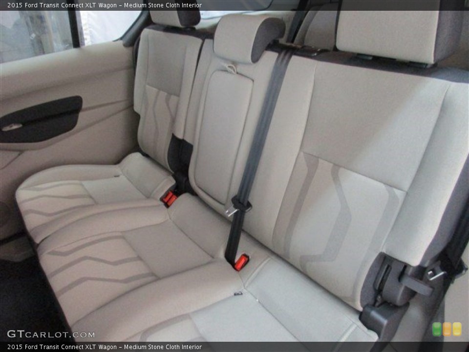 Medium Stone Cloth Interior Rear Seat for the 2015 Ford Transit Connect XLT Wagon #105807225