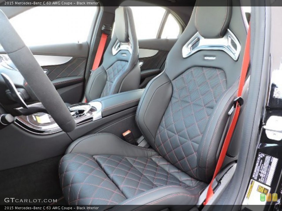 Black Interior Front Seat for the 2015 Mercedes-Benz C 63 AMG Coupe #105809025
