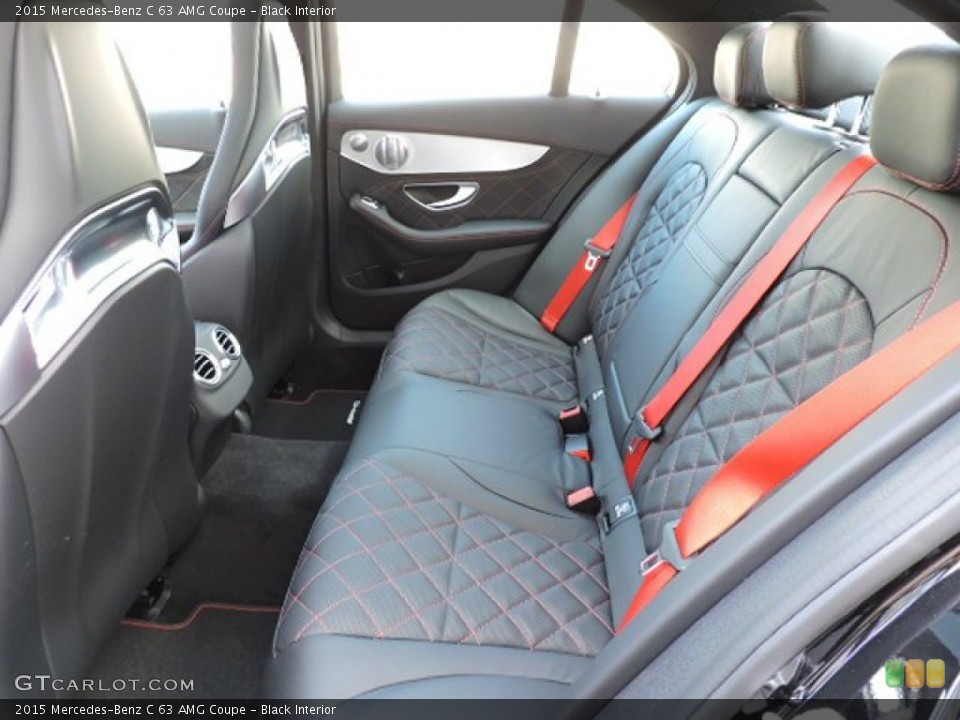 Black Interior Rear Seat for the 2015 Mercedes-Benz C 63 AMG Coupe #105809049
