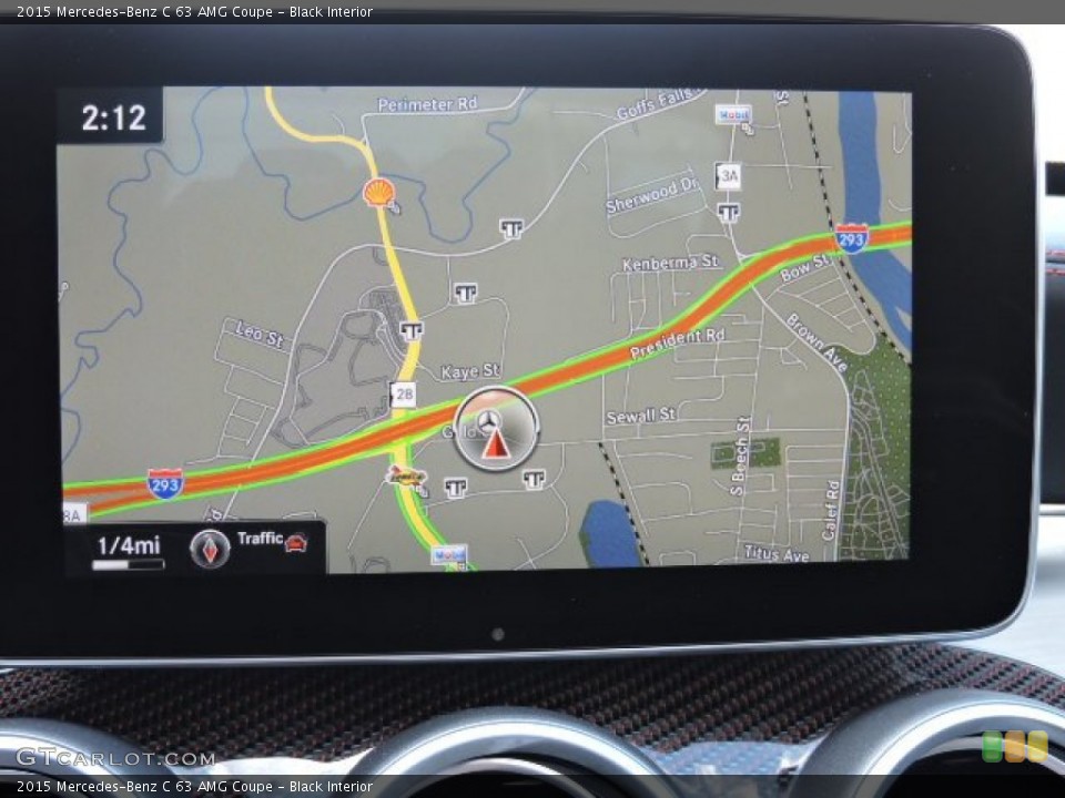 Black Interior Navigation for the 2015 Mercedes-Benz C 63 AMG Coupe #105809070
