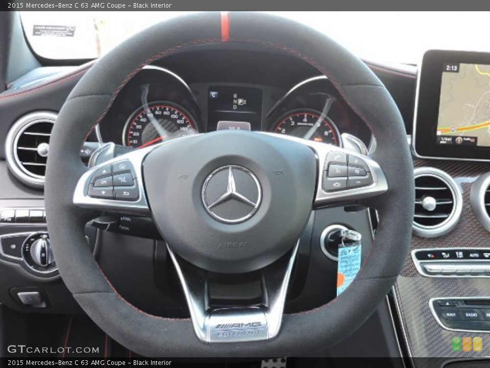 Black Interior Steering Wheel for the 2015 Mercedes-Benz C 63 AMG Coupe #105809098