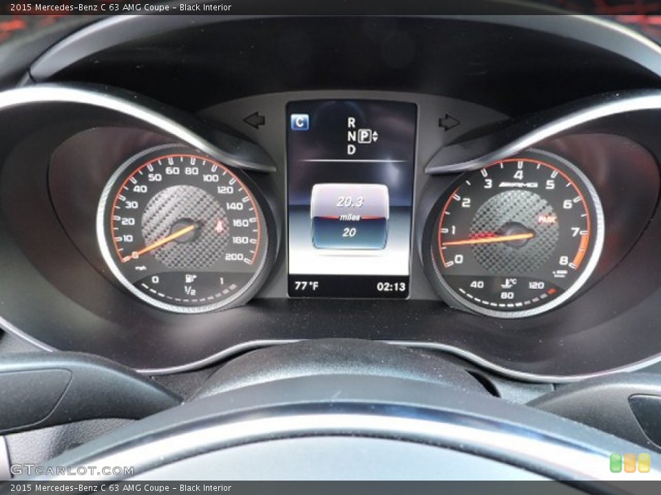 Black Interior Gauges for the 2015 Mercedes-Benz C 63 AMG Coupe #105809105