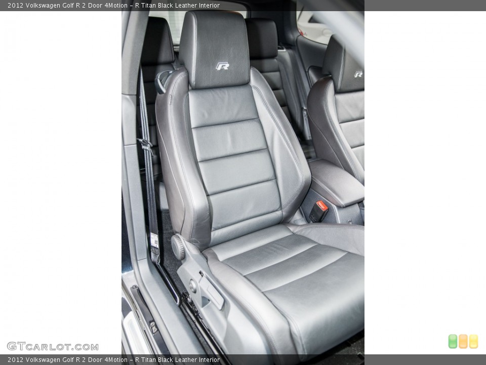 R Titan Black Leather Interior Front Seat for the 2012 Volkswagen Golf R 2 Door 4Motion #105816078