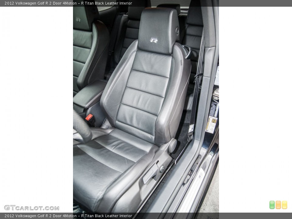 R Titan Black Leather Interior Front Seat for the 2012 Volkswagen Golf R 2 Door 4Motion #105816087