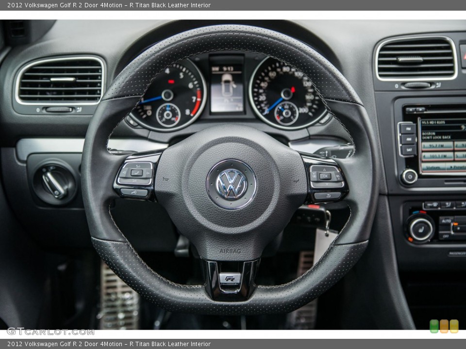R Titan Black Leather Interior Steering Wheel for the 2012 Volkswagen Golf R 2 Door 4Motion #105816099