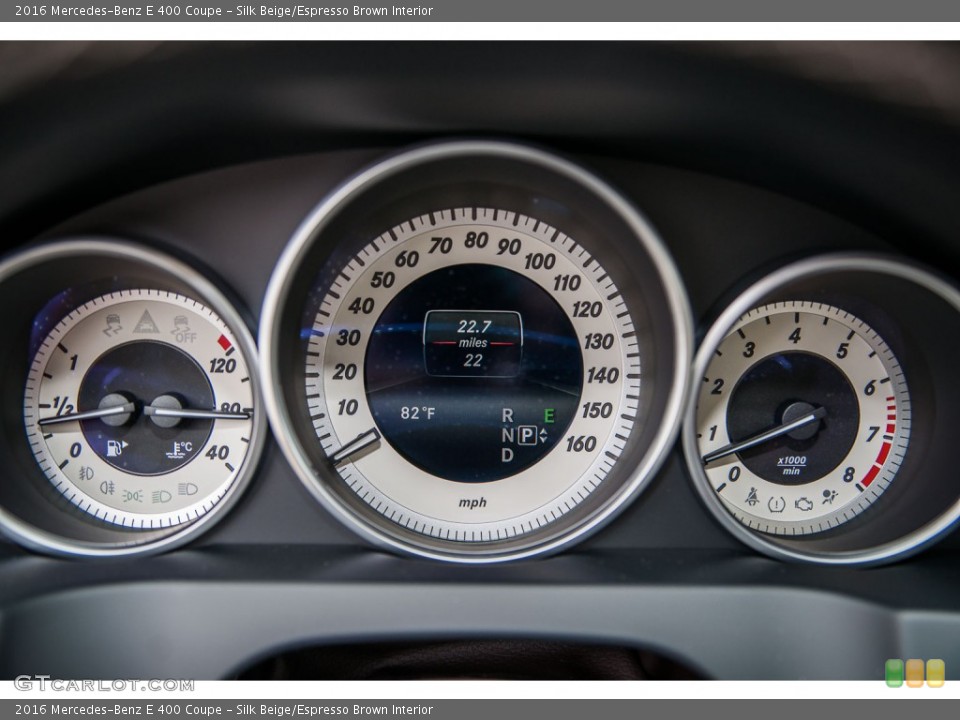 Silk Beige/Espresso Brown Interior Gauges for the 2016 Mercedes-Benz E 400 Coupe #105816276