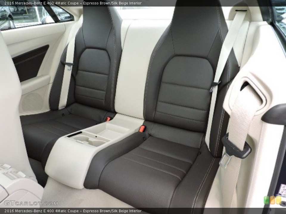 Espresso Brown/Silk Beige Interior Rear Seat for the 2016 Mercedes-Benz E 400 4Matic Coupe #105825316
