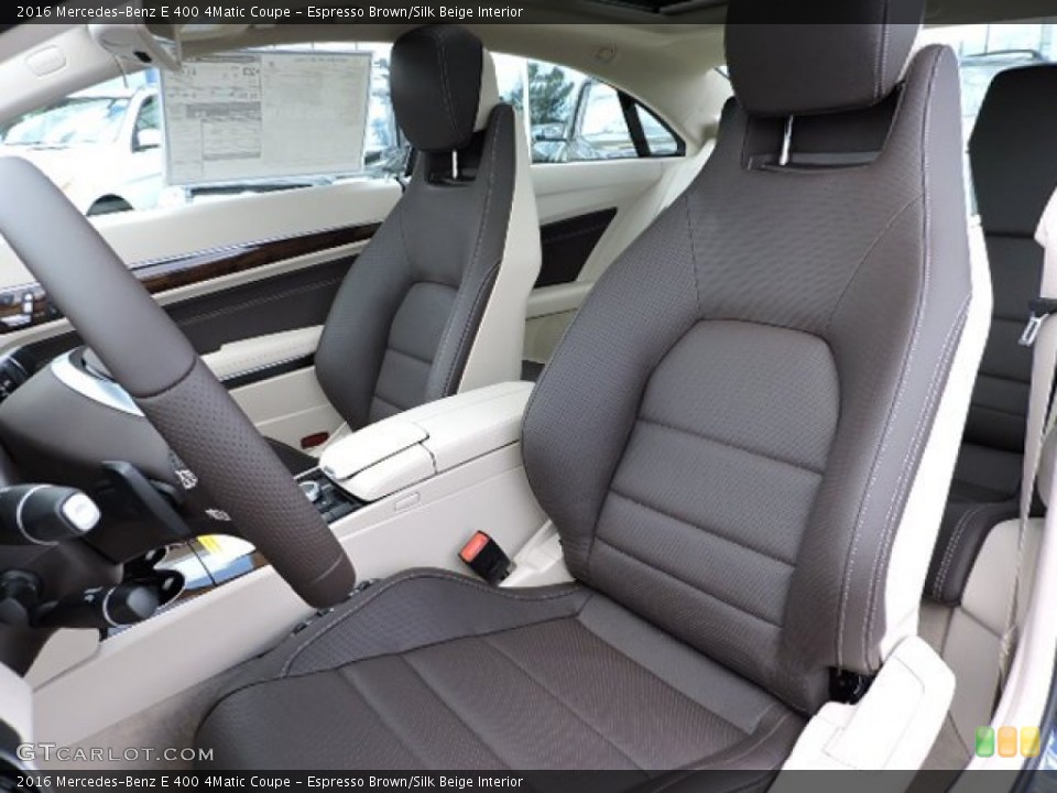 Espresso Brown/Silk Beige Interior Photo for the 2016 Mercedes-Benz E 400 4Matic Coupe #105825377
