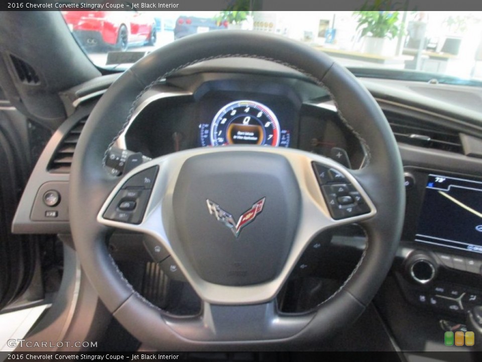 Jet Black Interior Steering Wheel for the 2016 Chevrolet Corvette Stingray Coupe #105826099