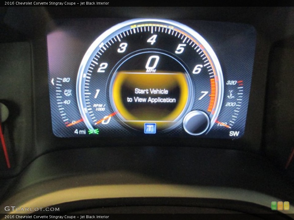 Jet Black Interior Gauges for the 2016 Chevrolet Corvette Stingray Coupe #105826258
