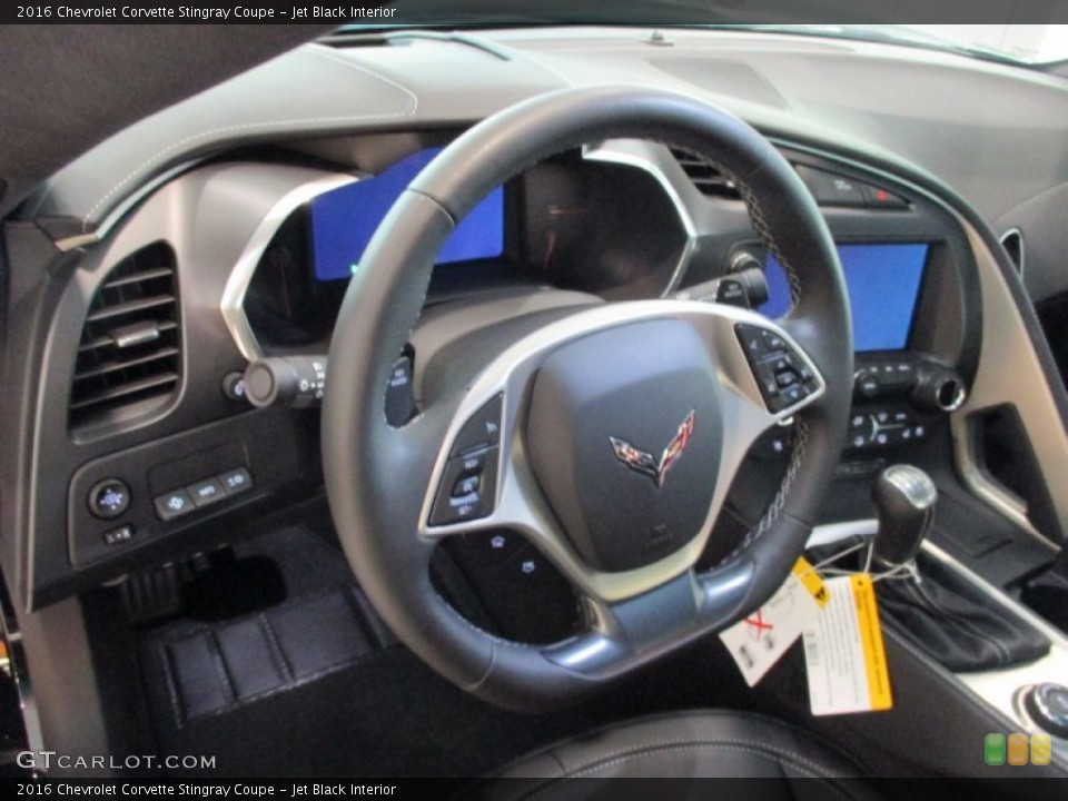 Jet Black Interior Steering Wheel for the 2016 Chevrolet Corvette Stingray Coupe #105826483
