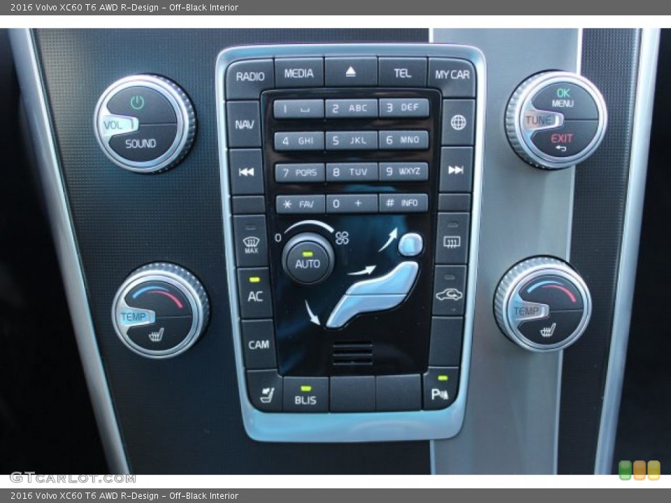 Off-Black Interior Controls for the 2016 Volvo XC60 T6 AWD R-Design #105830179