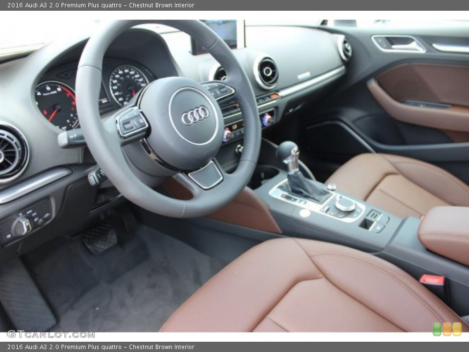Chestnut Brown Interior Photo for the 2016 Audi A3 2.0 Premium Plus quattro #105843016