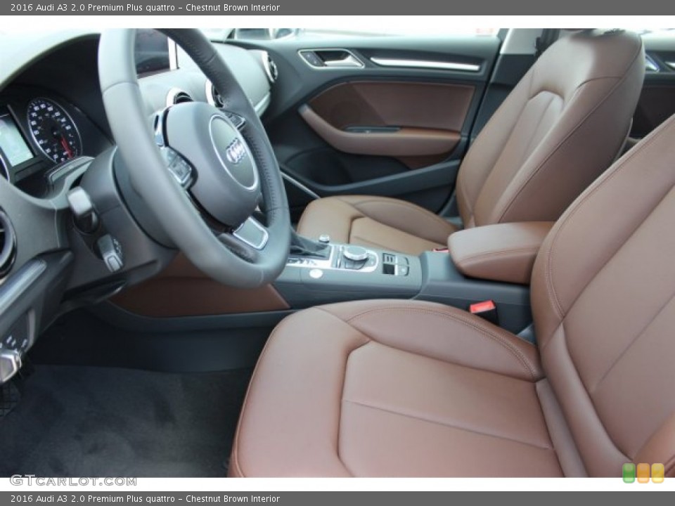Chestnut Brown Interior Front Seat for the 2016 Audi A3 2.0 Premium Plus quattro #105843034