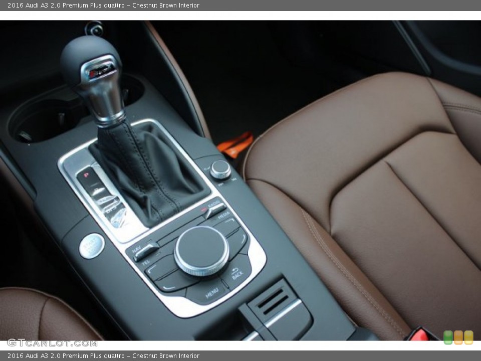 Chestnut Brown Interior Controls for the 2016 Audi A3 2.0 Premium Plus quattro #105843064