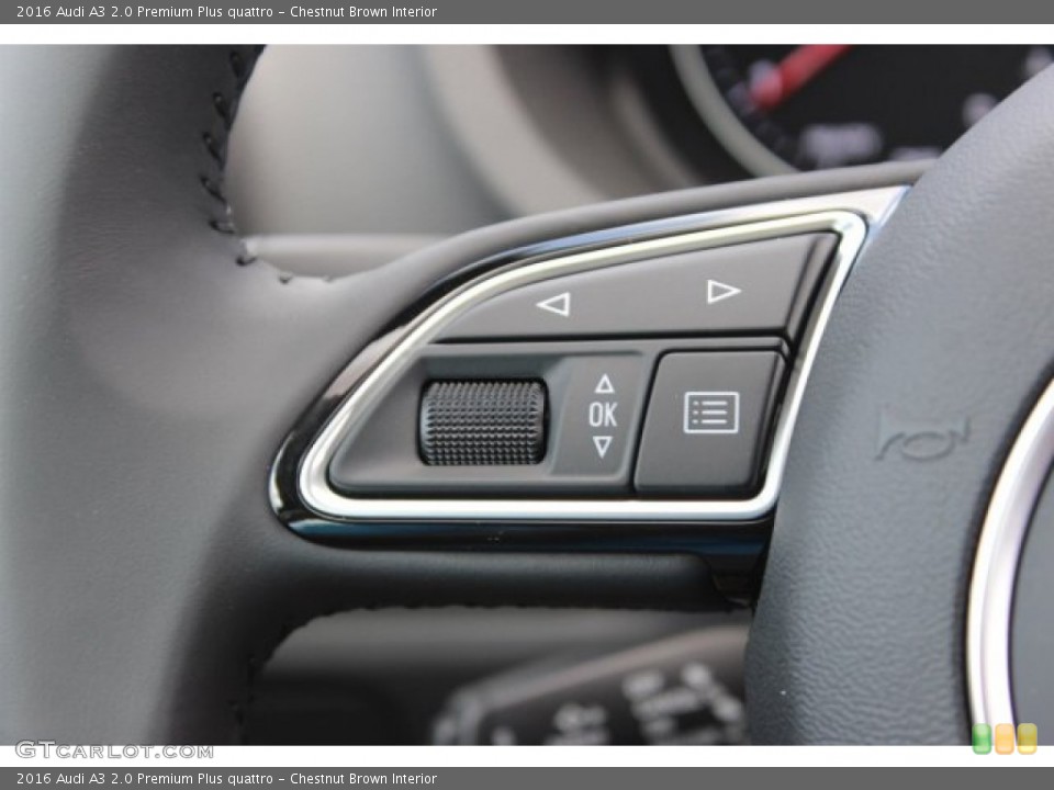 Chestnut Brown Interior Controls for the 2016 Audi A3 2.0 Premium Plus quattro #105843223