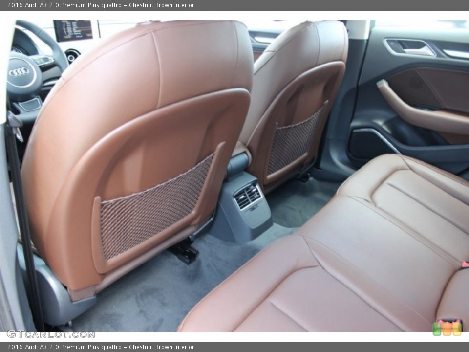 Chestnut Brown Interior Rear Seat for the 2016 Audi A3 2.0 Premium Plus quattro #105843322
