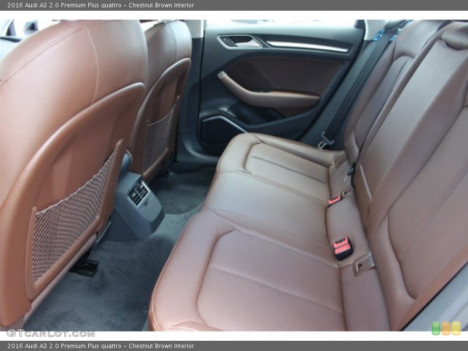Chestnut Brown Interior Rear Seat for the 2016 Audi A3 2.0 Premium Plus quattro #105843334