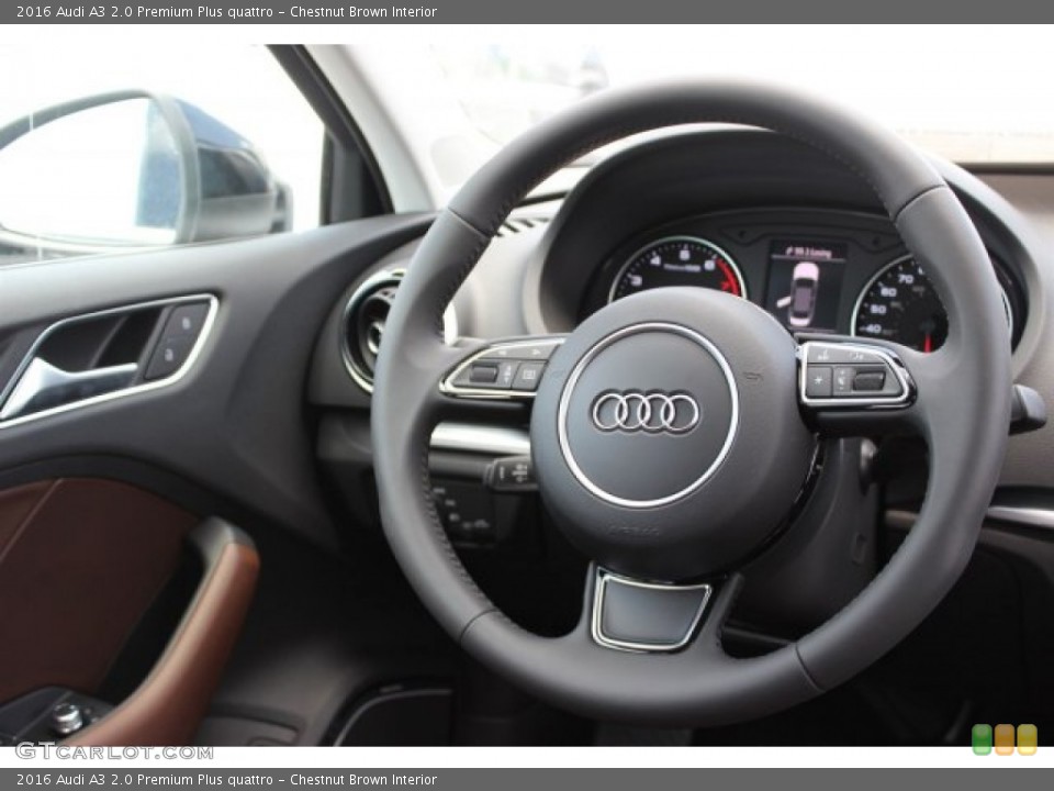 Chestnut Brown Interior Steering Wheel for the 2016 Audi A3 2.0 Premium Plus quattro #105843369