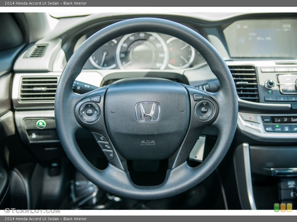 Black Interior Steering Wheel for the 2014 Honda Accord LX Sedan #105857936