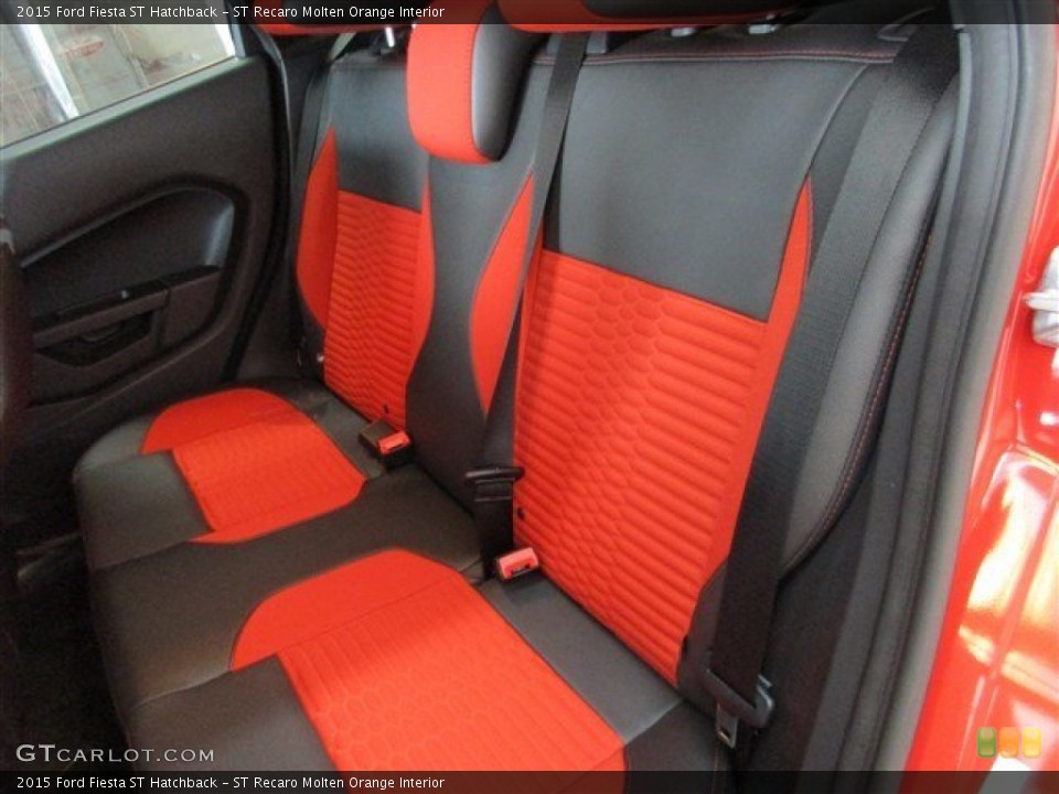ST Recaro Molten Orange Interior Rear Seat for the 2015 Ford Fiesta ST Hatchback #105860028