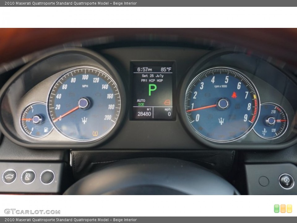 Beige Interior Gauges for the 2010 Maserati Quattroporte  #105860372