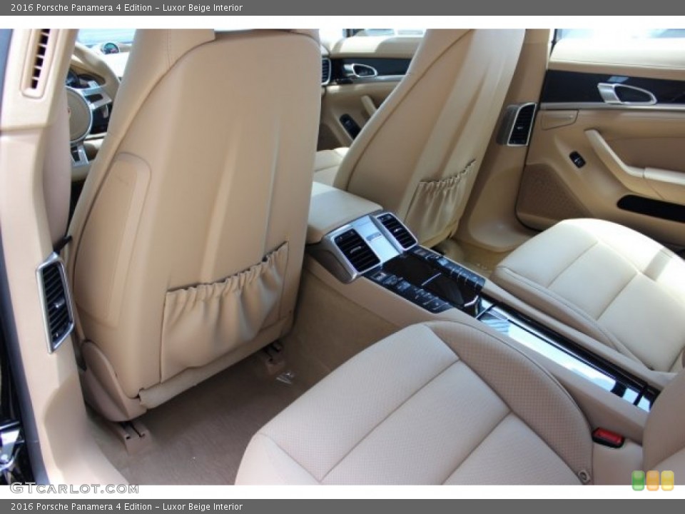 Luxor Beige Interior Rear Seat for the 2016 Porsche Panamera 4 Edition #105862187