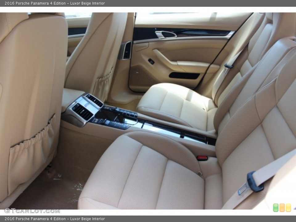 Luxor Beige Interior Rear Seat for the 2016 Porsche Panamera 4 Edition #105862205