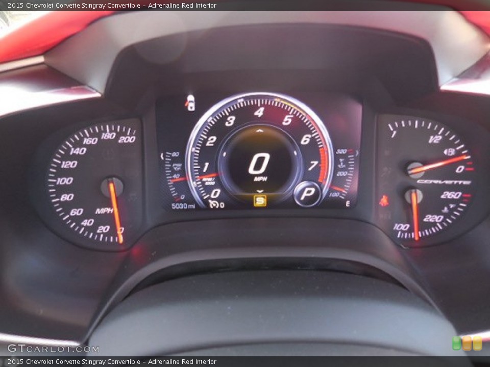 Adrenaline Red Interior Gauges for the 2015 Chevrolet Corvette Stingray Convertible #105869497