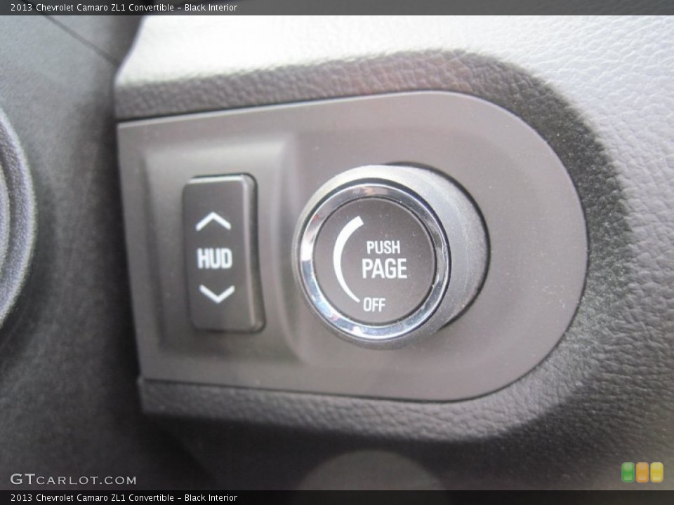 Black Interior Controls for the 2013 Chevrolet Camaro ZL1 Convertible #105874668
