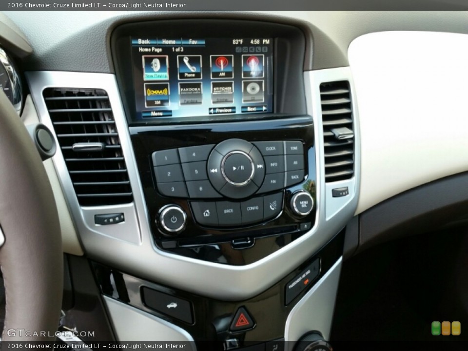 Cocoa/Light Neutral Interior Controls for the 2016 Chevrolet Cruze Limited LT #105877388