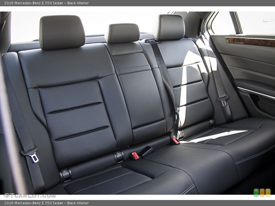 Black Interior Rear Seat for the 2016 Mercedes-Benz E 350 Sedan #105902151