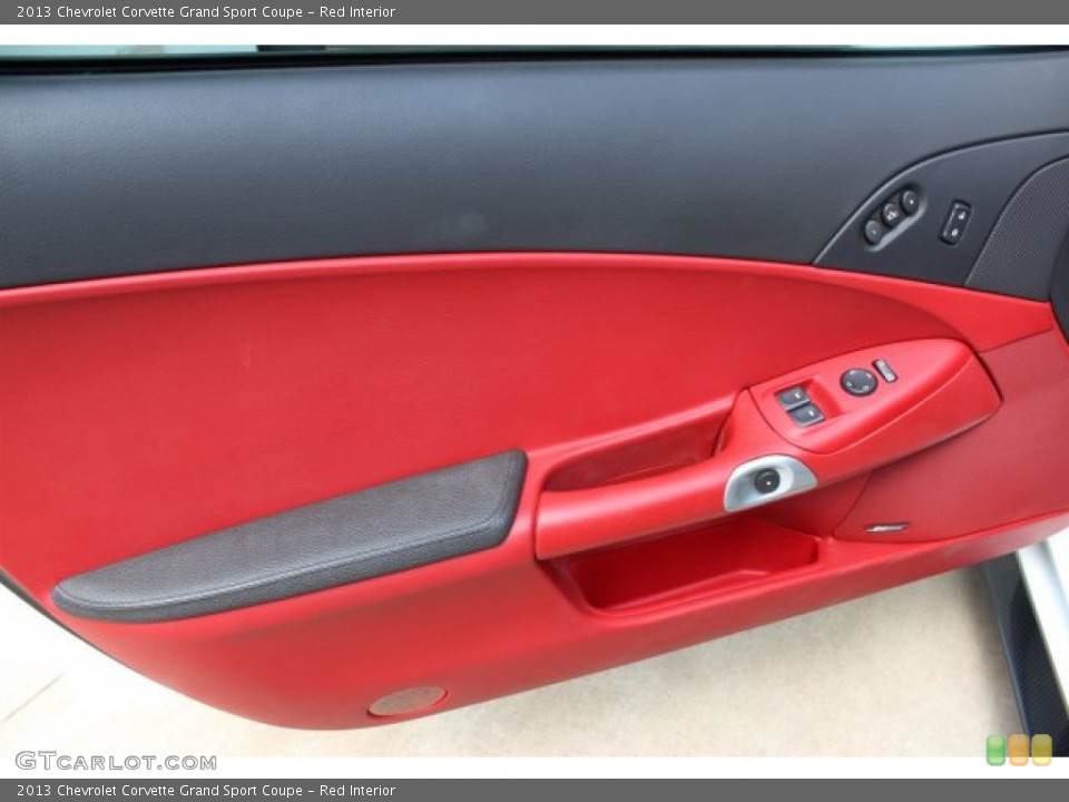 Red Interior Door Panel for the 2013 Chevrolet Corvette Grand Sport Coupe #105907505
