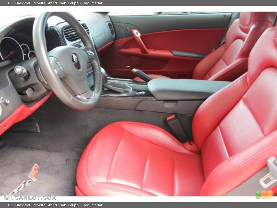 Red Interior Front Seat for the 2013 Chevrolet Corvette Grand Sport Coupe #105907664