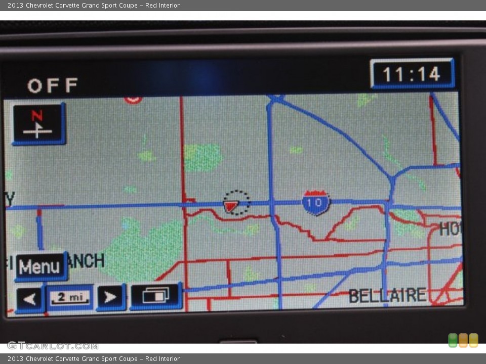 Red Interior Navigation for the 2013 Chevrolet Corvette Grand Sport Coupe #105907736