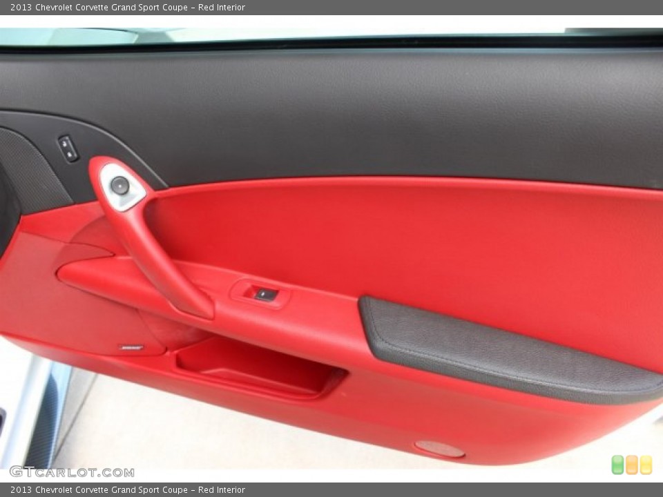 Red Interior Door Panel for the 2013 Chevrolet Corvette Grand Sport Coupe #105908060