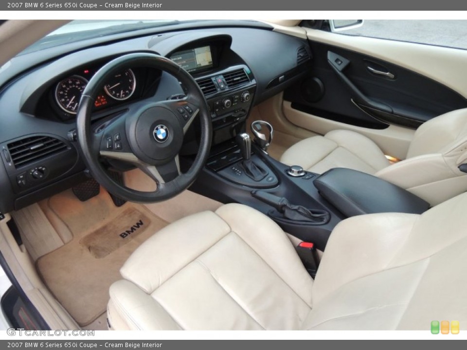 Cream Beige Interior Photo for the 2007 BMW 6 Series 650i Coupe #105910211
