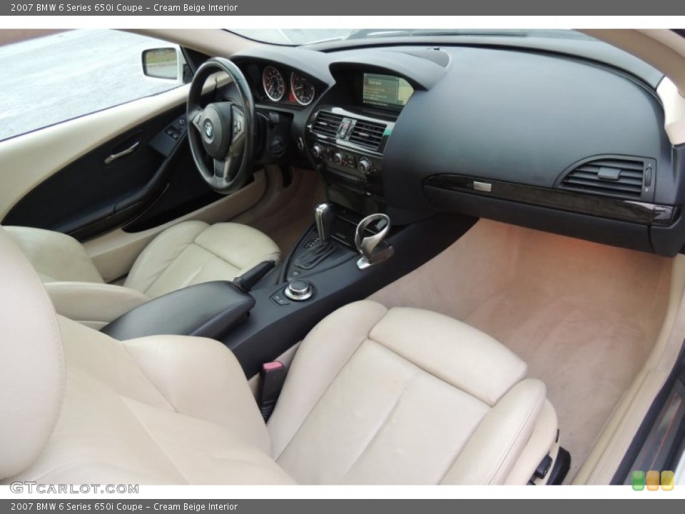 Cream Beige Interior Dashboard for the 2007 BMW 6 Series 650i Coupe #105910239