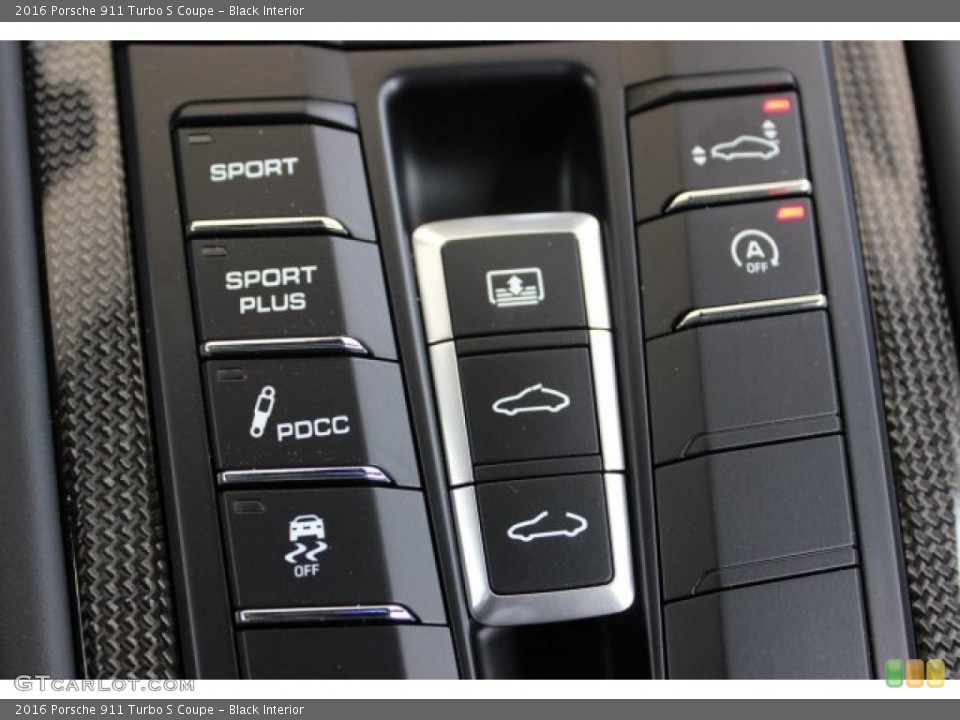Black Interior Controls for the 2016 Porsche 911 Turbo S Coupe #105914801
