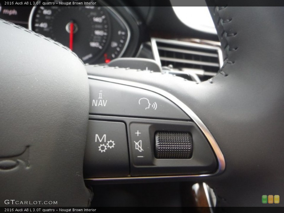 Nougat Brown Interior Controls for the 2016 Audi A8 L 3.0T quattro #105916535