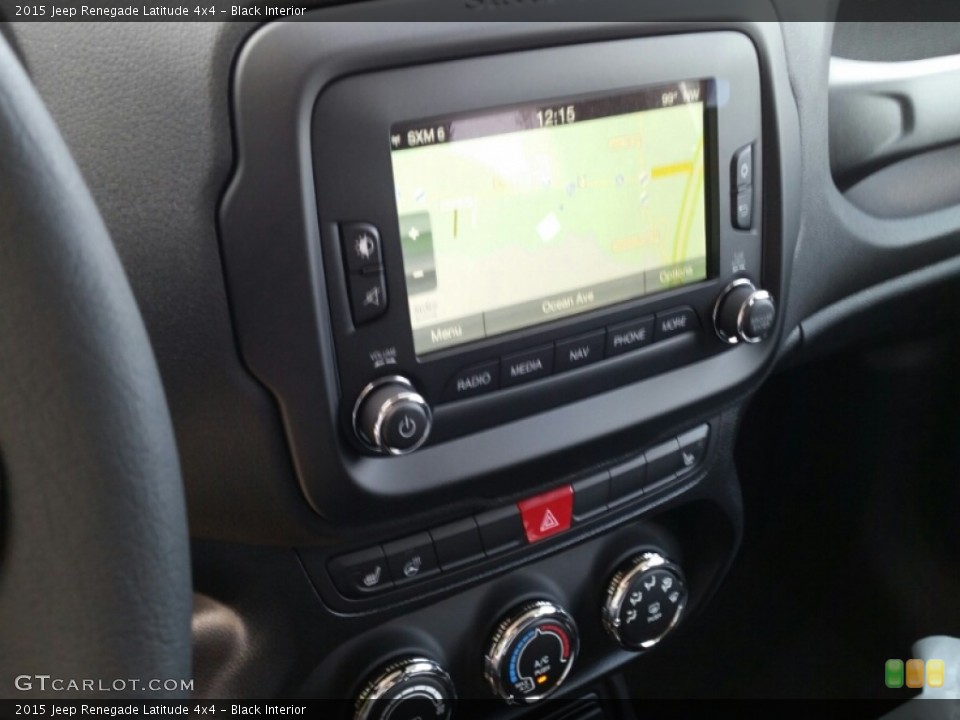 Black Interior Controls for the 2015 Jeep Renegade Latitude 4x4 #105920201